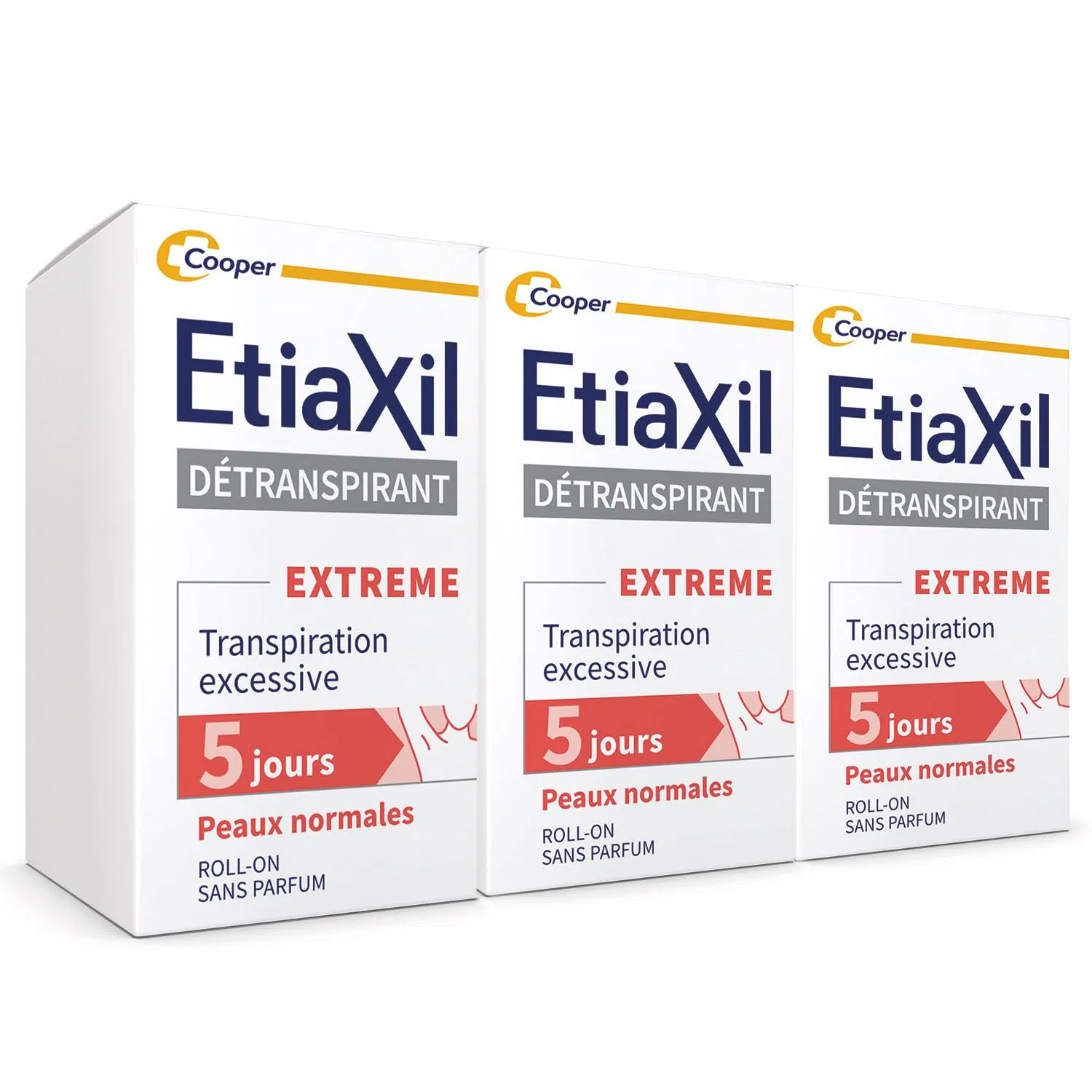 Дезодорант-антиперспирант «Detperspirant» для подмышек от ETIAXIL, 3 шт. Etiaxil