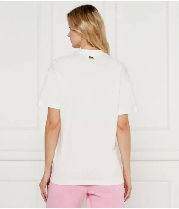 Футболка classic fit Lacoste, экрю — фото 3