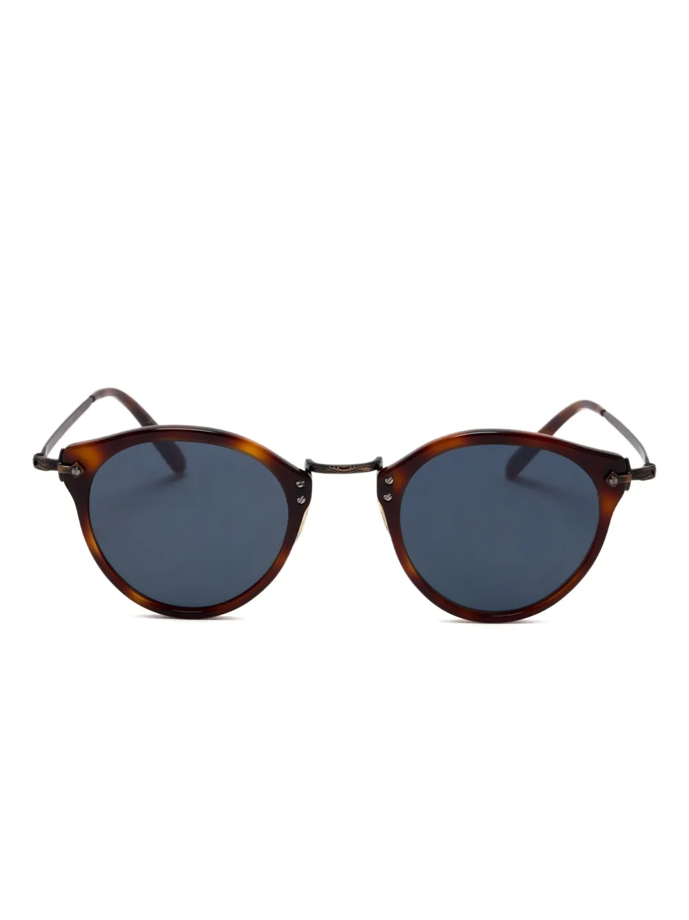 

Солнцезащитные очки в круглой оправе Oliver Peoples, коричневый