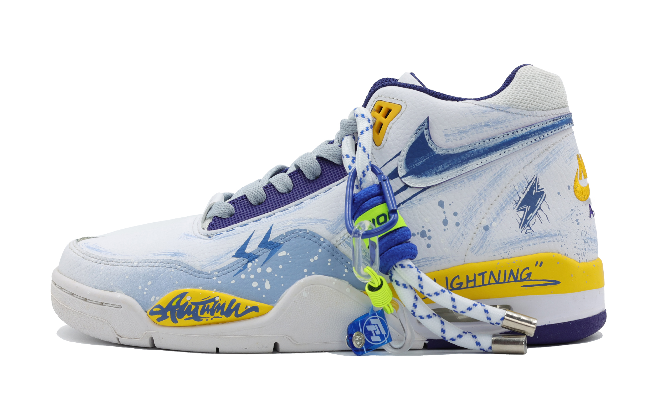 

Nike Баскетбольные кроссовки Flight Legacy Vintage, мужские, среднего размера, белые, желтые