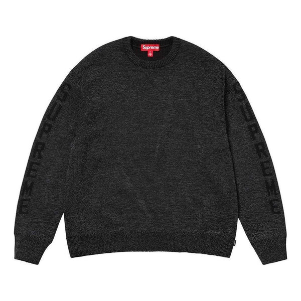 

Свитер reflective sweater 'black' Supreme, черный