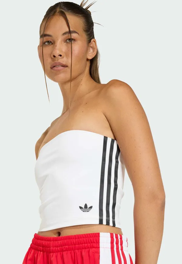 Топ-Бандо с тремя полосками Adidas Originals, White/Black — фото 4
