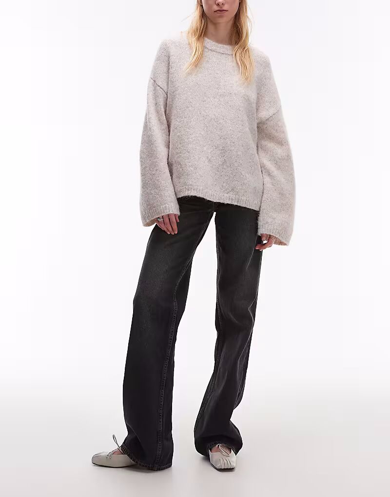 

Джинсы Tall Ember прямого кроя с низкой посадкой, черного цвета Topshop Tall