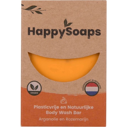 

Пена для душа Vegan Body Bar с аргановым маслом и розмарином 100 г, Happysoaps