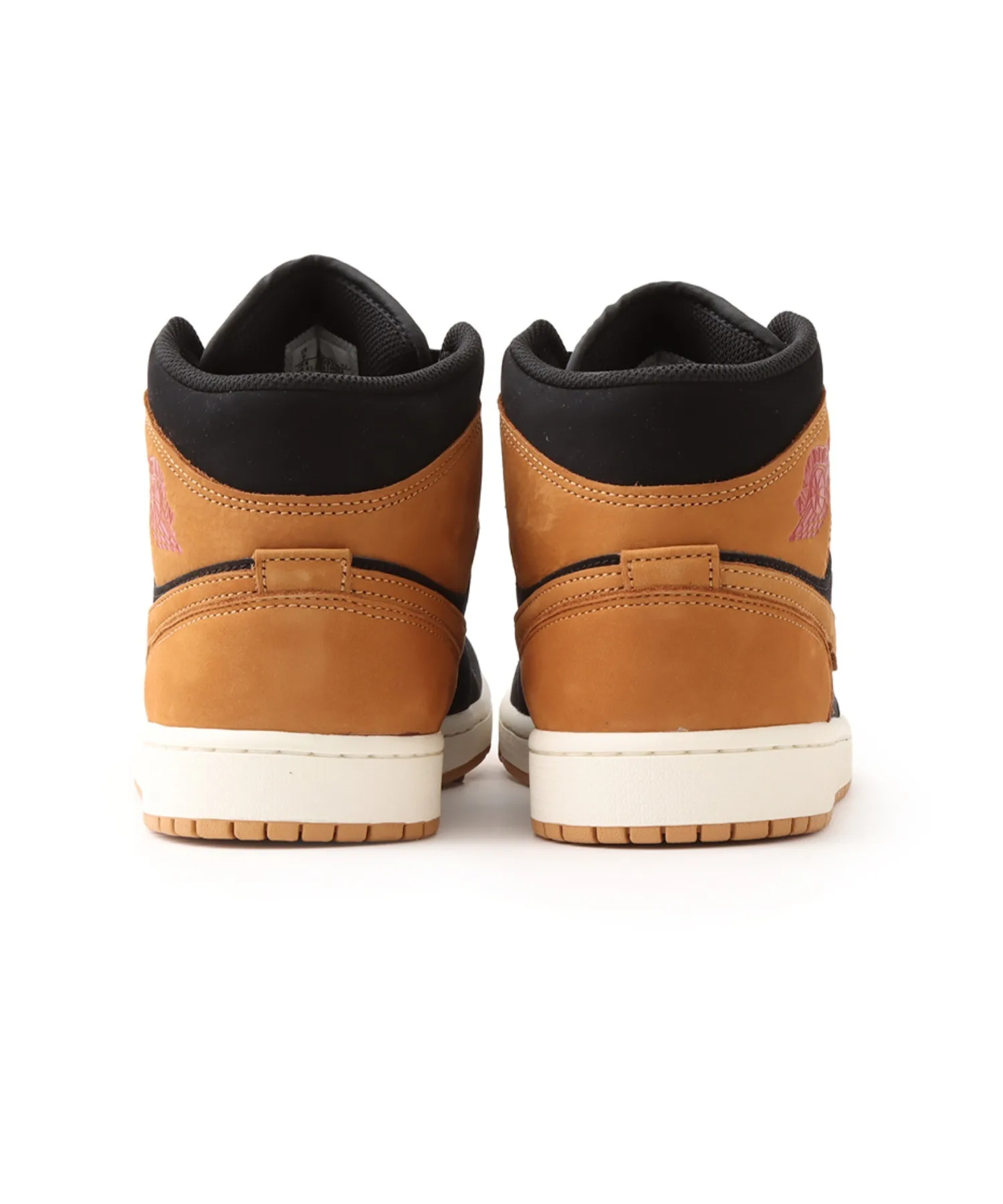 Мужские и женские кроссовки Air Jordan 1 Mid SE с кожаным верхом JORDAN BRAND чёрные — фото 3
