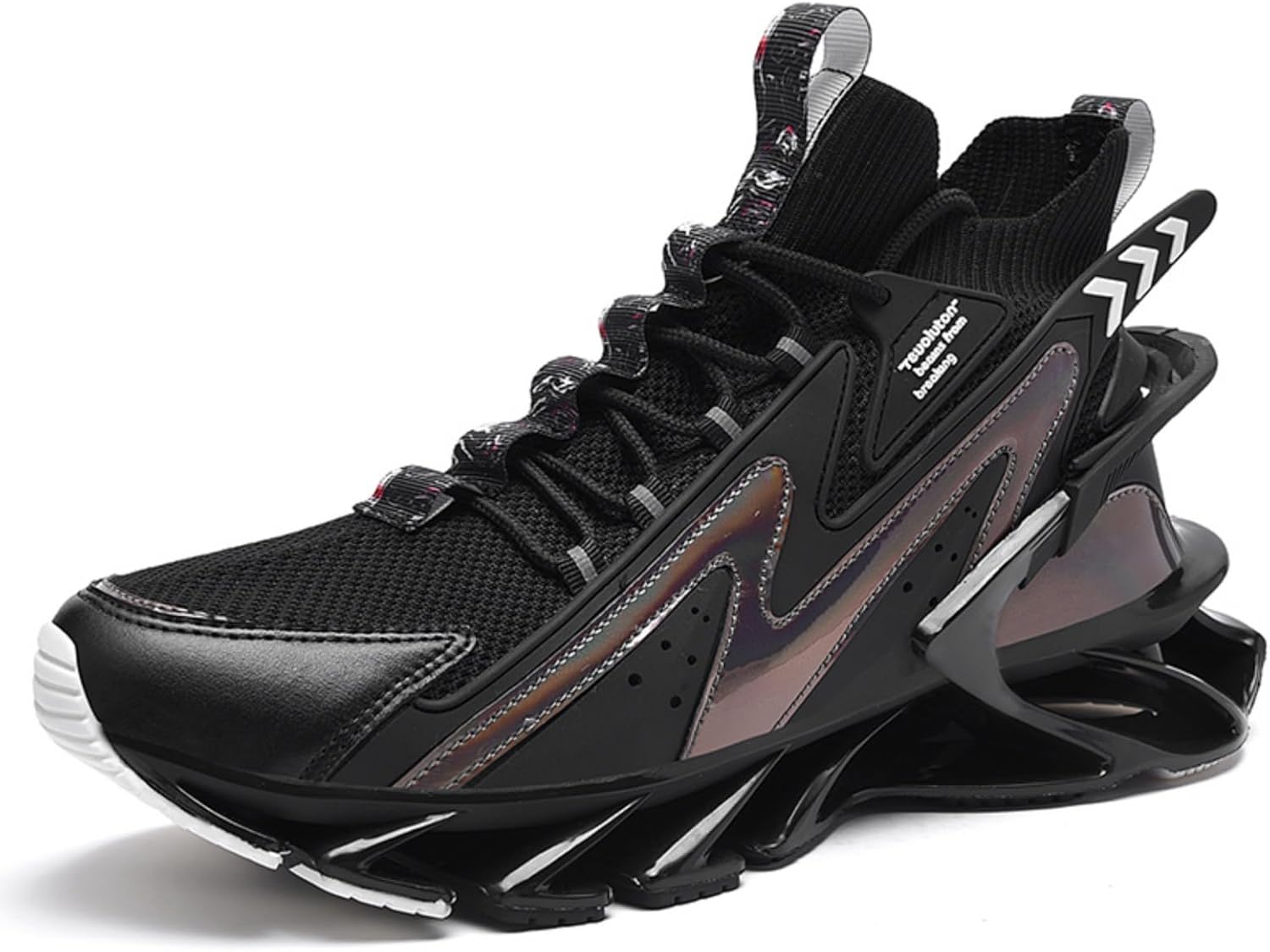 

Мужские кроссовки для бега по шоссе с амортизацией, шнуровкой, высокие, дышащая сетка, стиль Blade, нескользящие, легкие, для ходьбы, тенниса, баскетбола, тренажерного зала, пробежек на улице, повседневные спортивные обувь Yrzhgdl