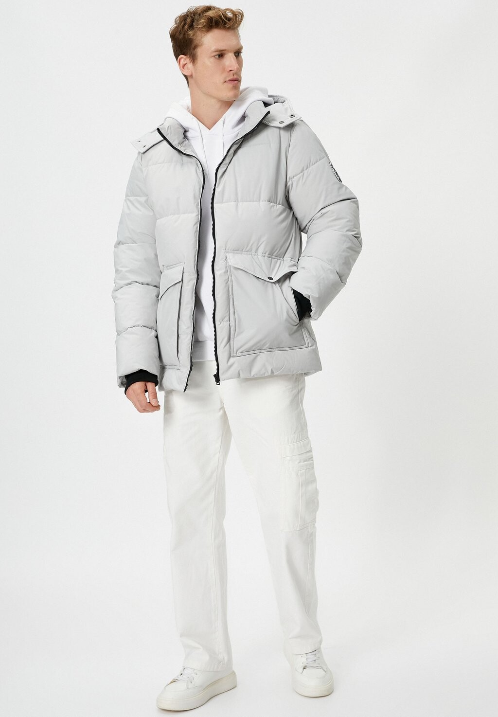 

Зимняя куртка REMOVABLE DOUBLE POCKET ZIPPER Koton, серый
