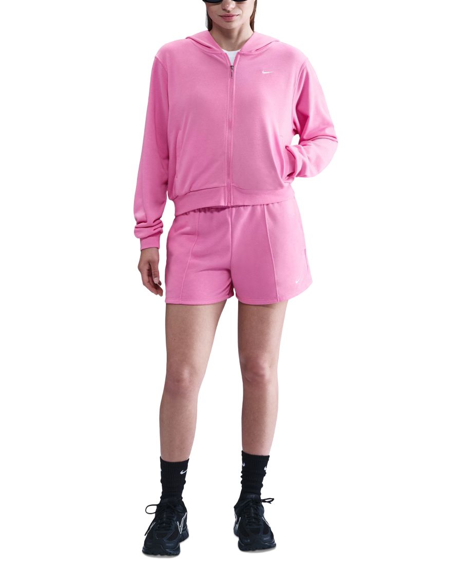 

Женская спортивная толстовка Chill Terry свободного кроя на молнии из французского махрового трикотажа Nike, Playful Pink/sail