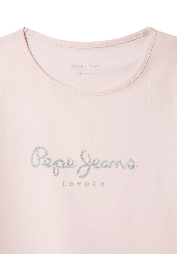 Футболка hana с блестящим принтом Pepe Jeans, Soft Pink — фото 3