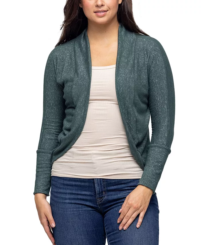

Женское длинное болеро с закругленным подолом и открытым передом 24seven Comfort Apparel, зеленый