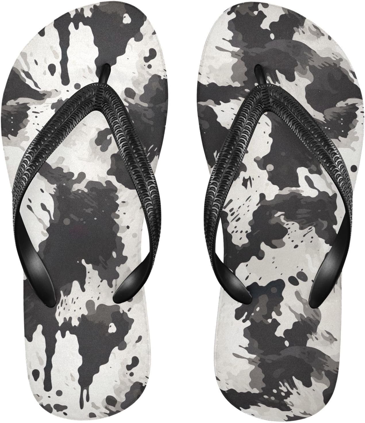 

Мужские и женские пляжные шлепанцы с принтом черно-белой коровы, резиновые нескользящие летние тапочки для душа и прогулок Sinestour