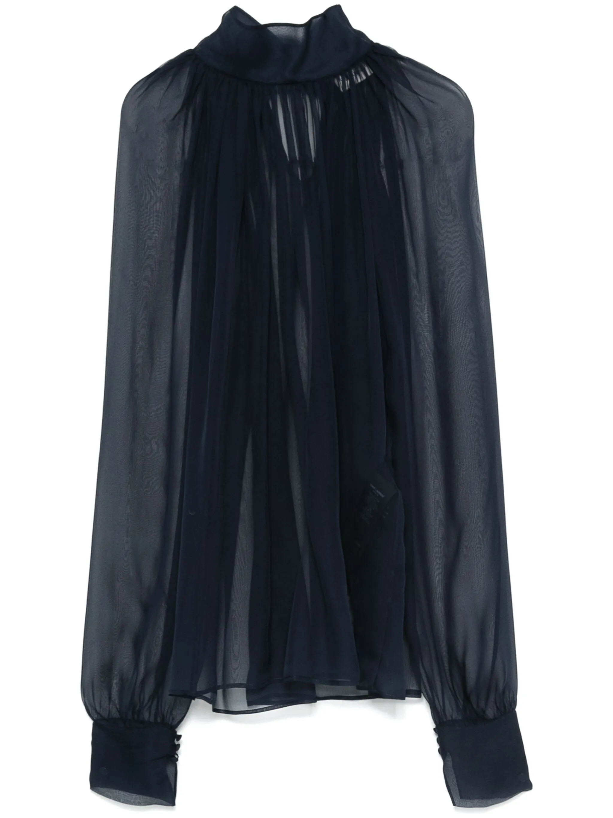 

Шелковая блузка Saint Laurent, синий