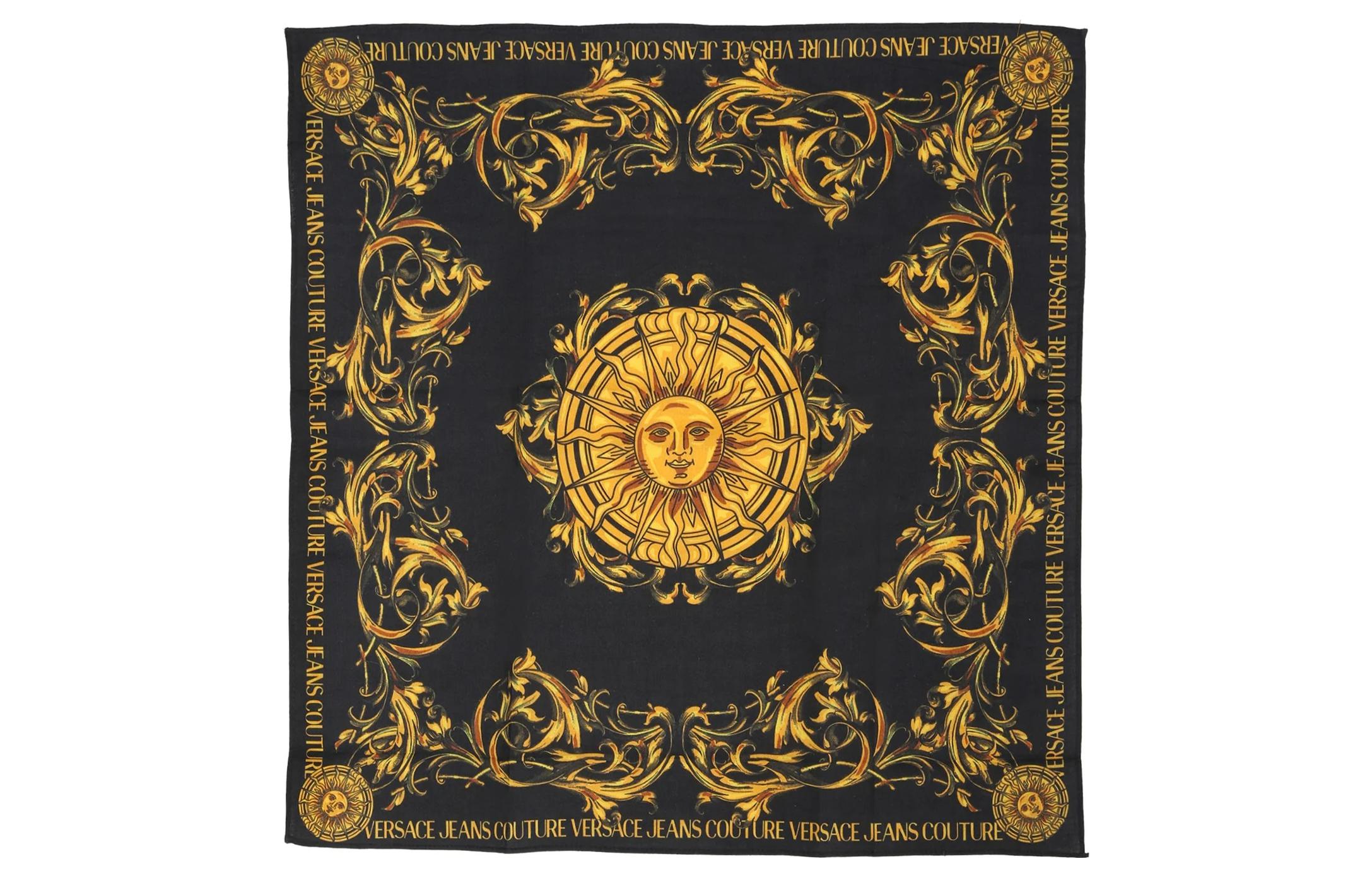 VERSACE Вязаный шарф унисекс черный