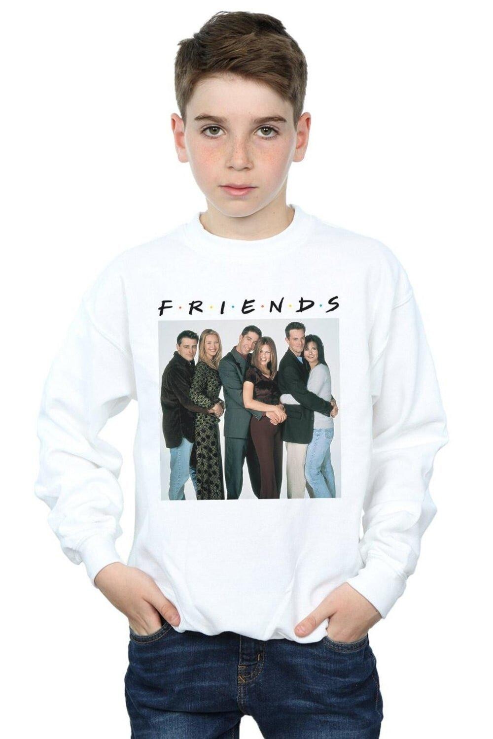

Толстовка с групповым фото «Объятия» Friends, белый