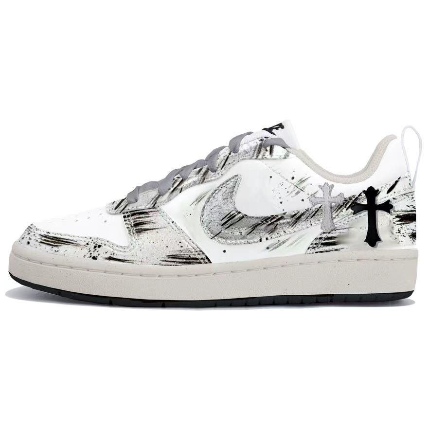 

Кроссовки для скейтбординга Court Borough Low top Kids' в цвете Gray для подростков Nike, черный/белый