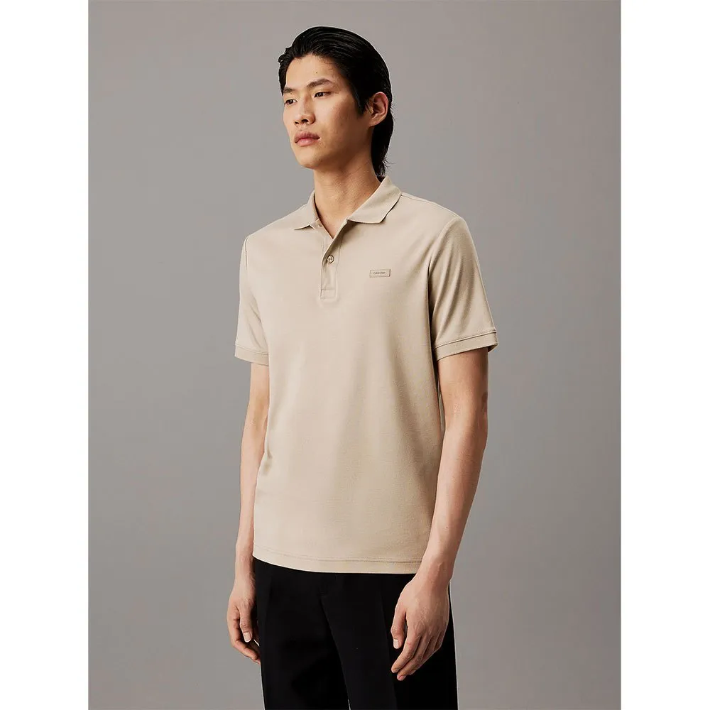 

Поло Calvin Klein Smooth Cotton Slim, бежевый