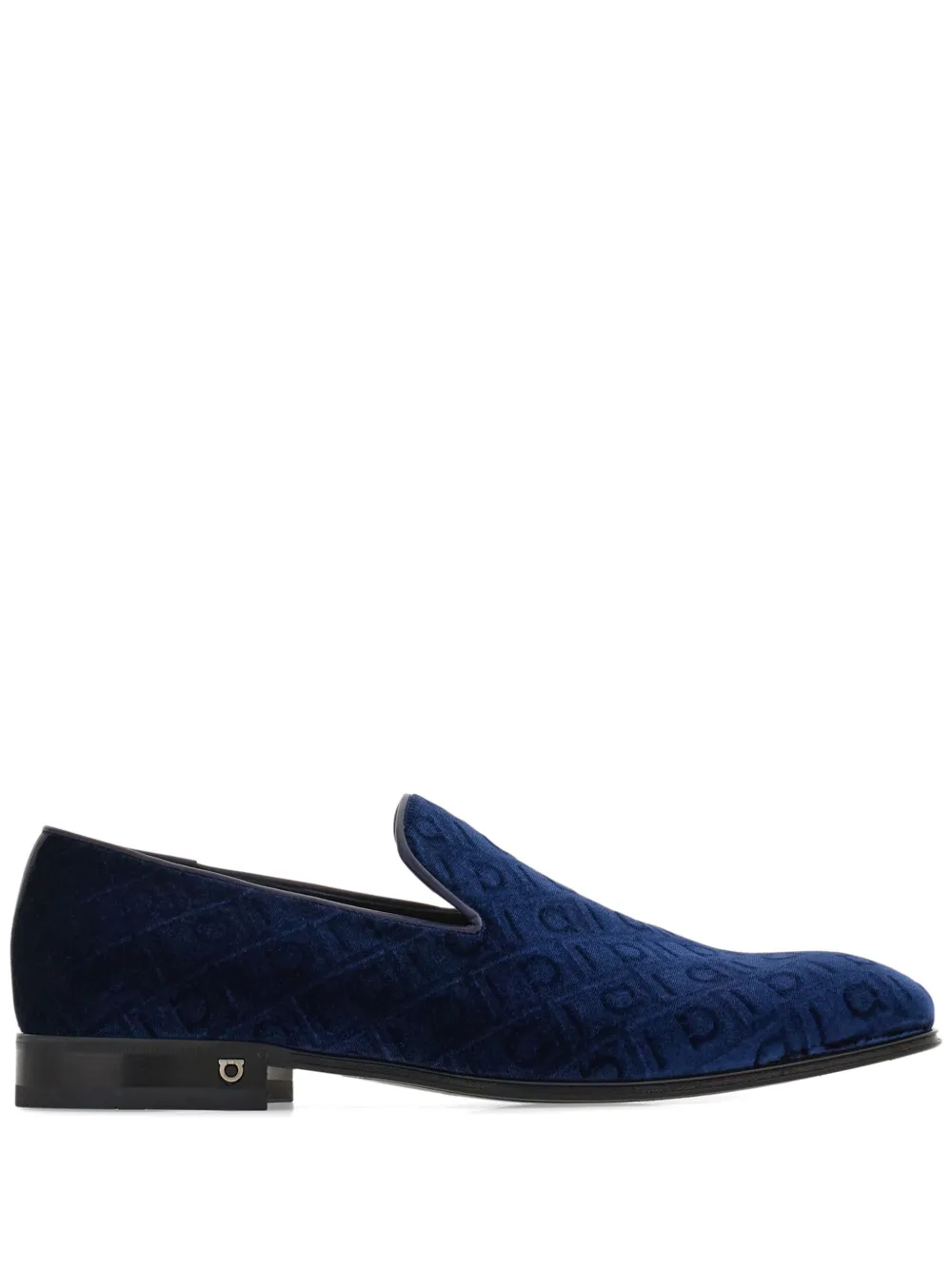 

Бархатные лоферы Ferragamo, синий