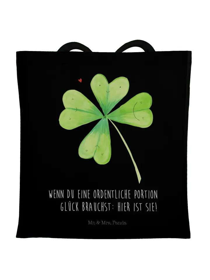 

Сумка для переноски Mr & Mrs Panda Blume Kleeblatt, черный