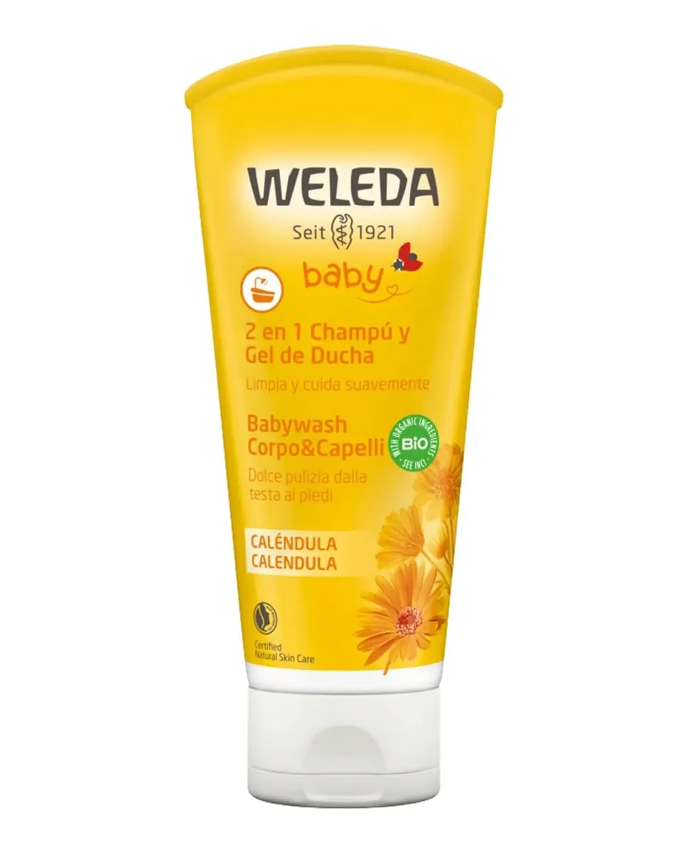 Шампунь и гель для душа с календулой Baby Weleda