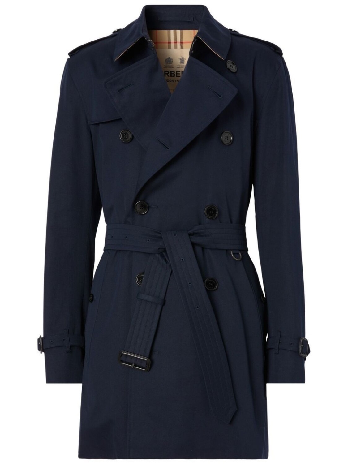 

Тренч The Short Kensington Heritage Burberry, синий