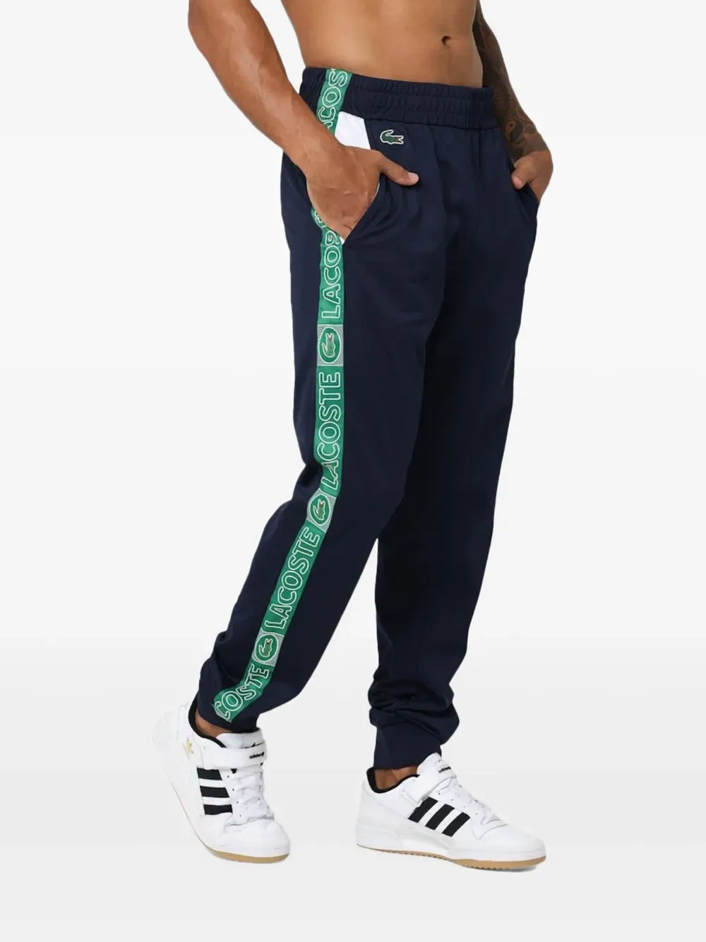 Спортивные штаны Logo-tape "темно-синего цвета" Lacoste — фото 2
