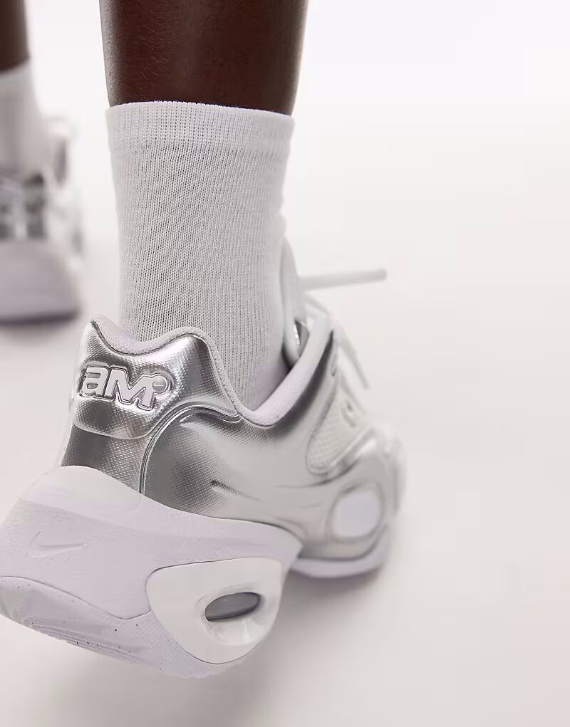 Кроссовки унисекс Nike Air Max Muse белого и металлического серебристого цвета — фото 4