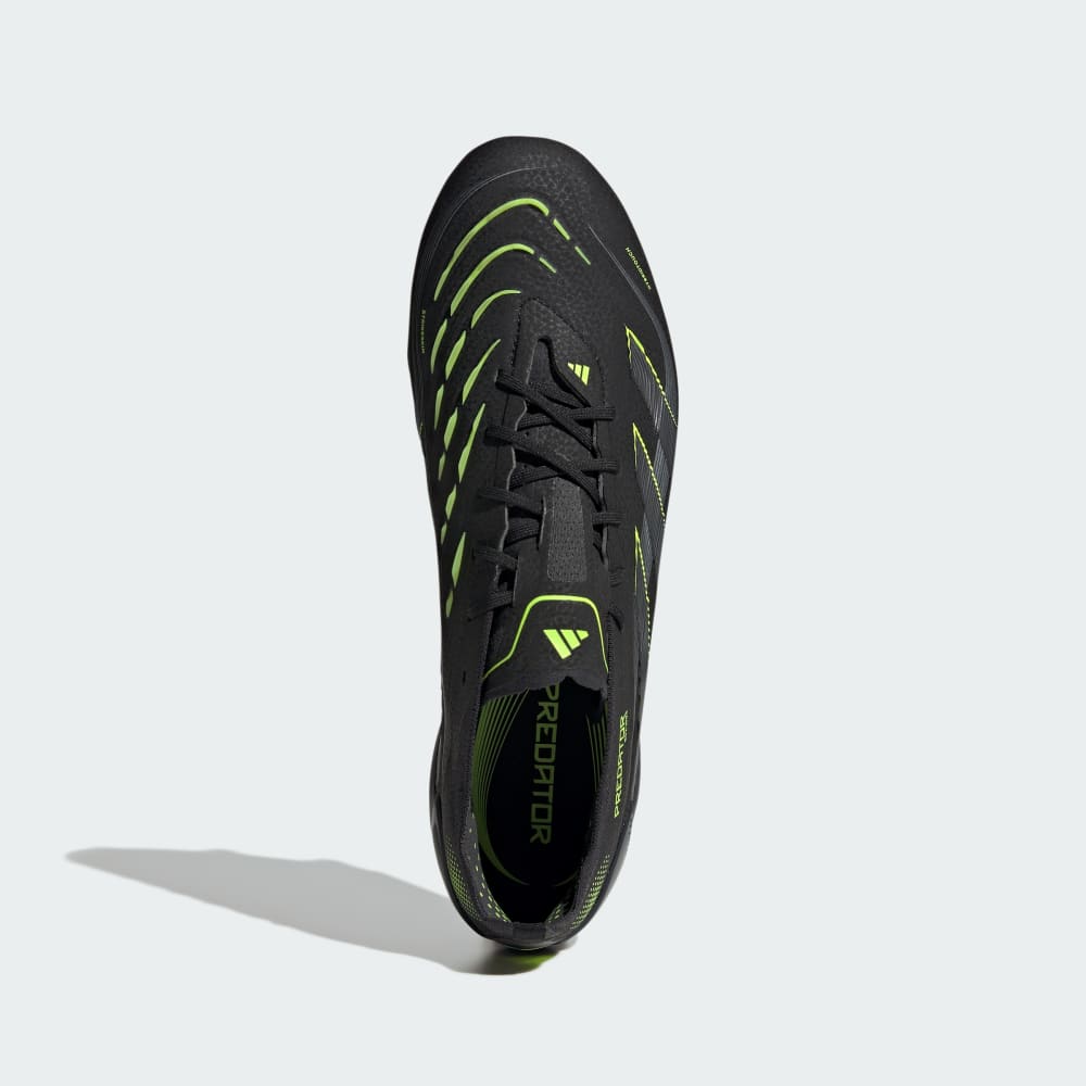 Бутсы Adidas Predator Elite Firm Ground Cleats, цвет Core Black/Carbon/Lucid Lemon — фото 3
