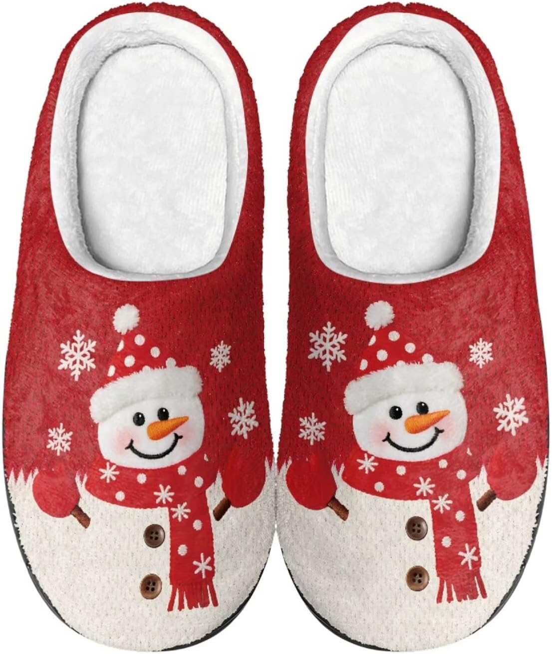 

Уютные тапочки, мягкие и удобные, с нескользящей подошвой, для женщин и мужчин, домашняя обувь, обувь для спальни Cadowhimsy, Christmas Snowman Snowflake