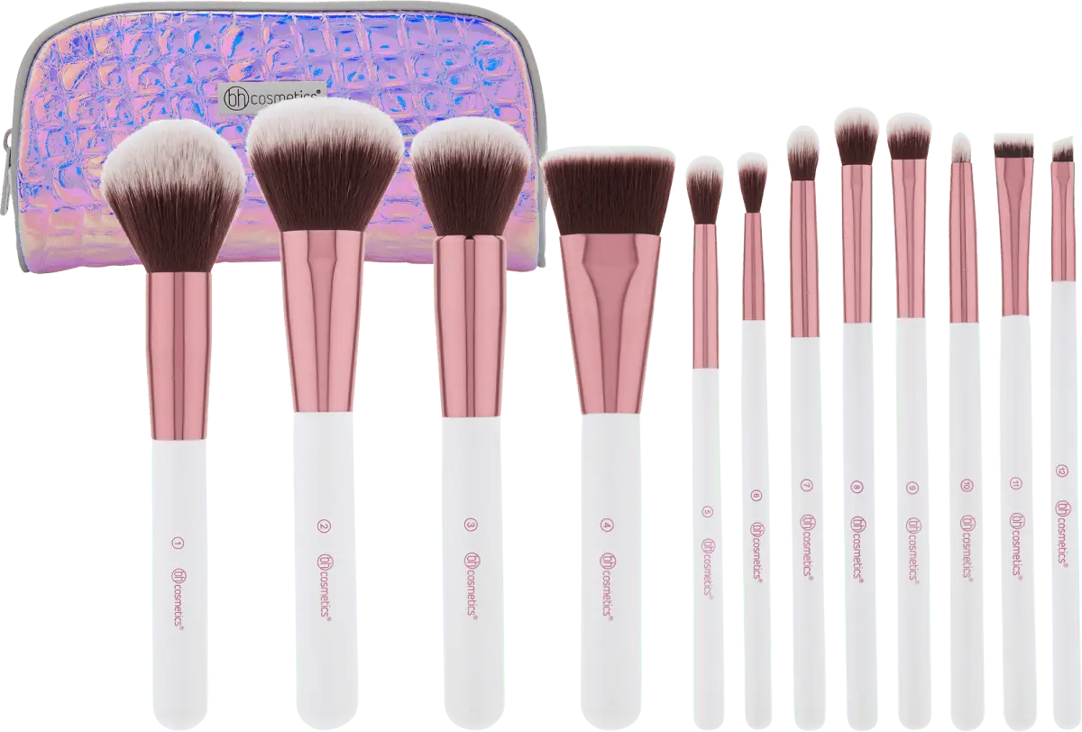 

Набор кистей Crystal Quartz 12 шт. в косметичке 1 шт. bh cosmetics