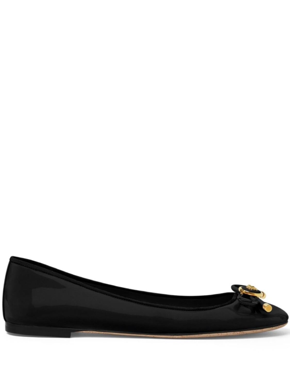 Балетки с головой Медузы Versace, черный