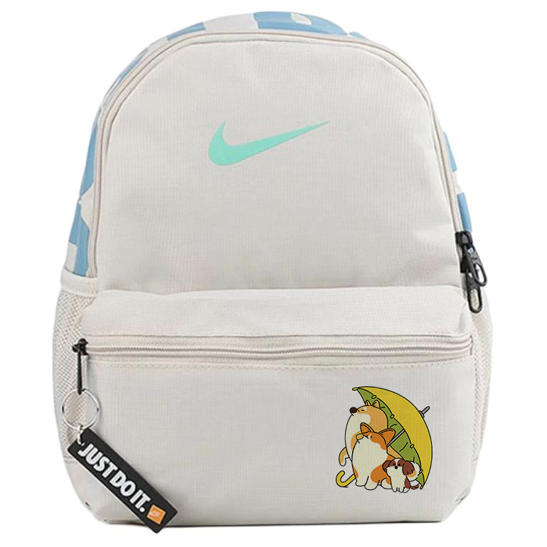 

Nike Тканевый рюкзак женский серо-белый, Corgi and Friends