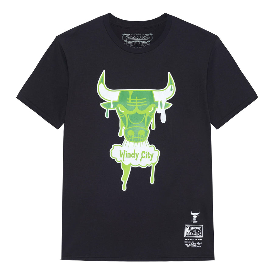 

Футболка Mitchell & Ness Chicago Bulls Hardwood Classics Slime Drip T-Shirt 'Black', черный