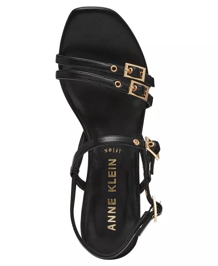 Женские босоножки Mackenzie Strappy Buckle Heel Dress Sandals Anne Klein, черный — фото 4