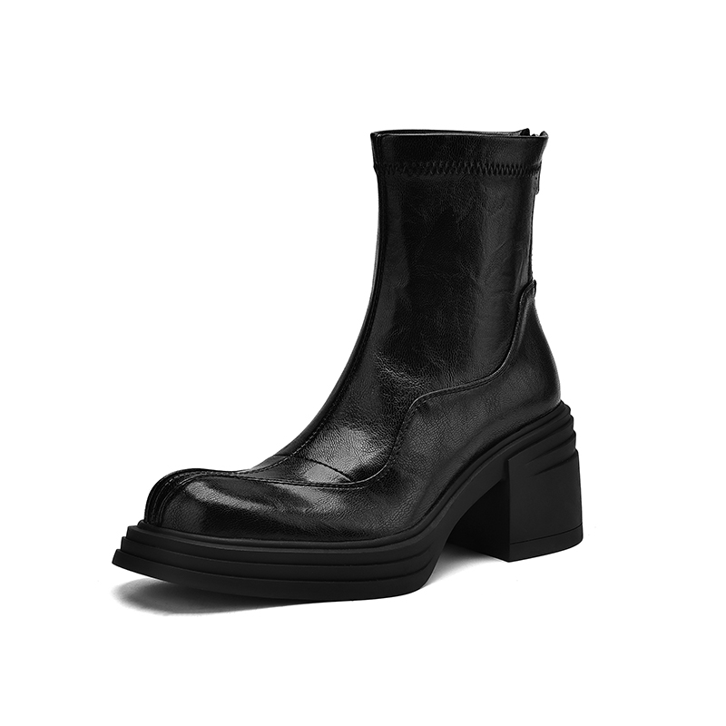 Yeezyy Reezy Черные женские ботинки на каблуке 6,5 см, цвет Black