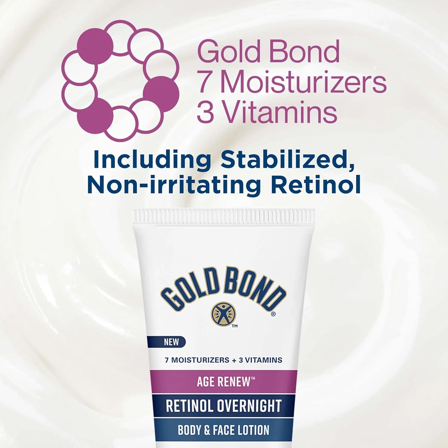 Ночной лосьон для тела и лица Gold Bond Age Renew Retinol 207 мл Gold Bond — фото 4