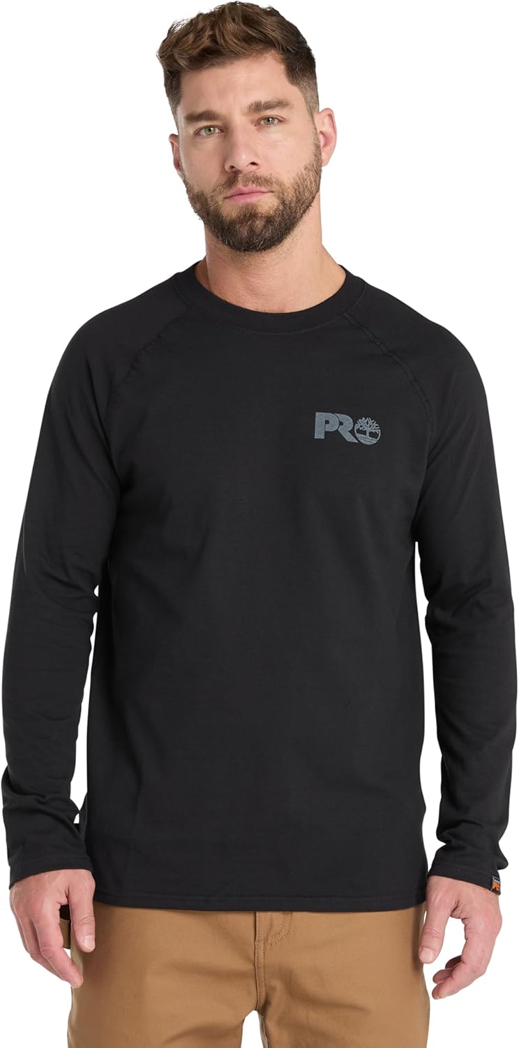 

Timberland PRO мужская футболка с длинным рукавом и светоотражающим логотипом, Black