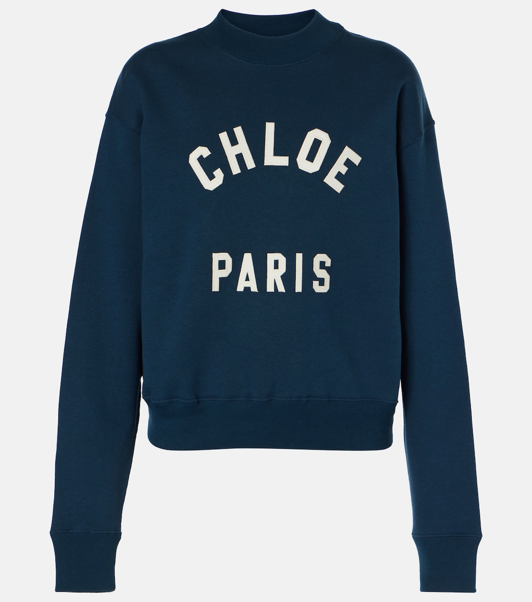 

Логотип хлопковый флисовый свитшот Chloé, Classic Navy