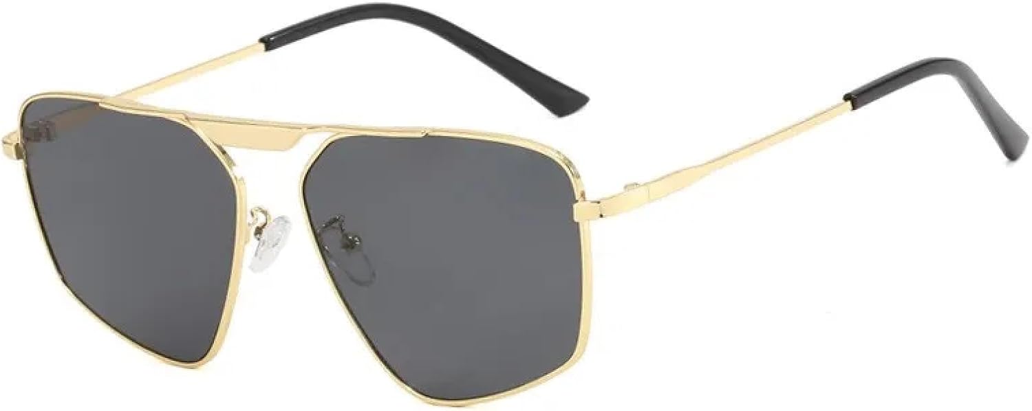 

Солнцезащитные очки с защитой от УФ-излучения UV400 | Металлическая оправа | Для женщин и мужчин | Для занятий спортом на открытом воздухе и вождения DSVIGF, Gold Black