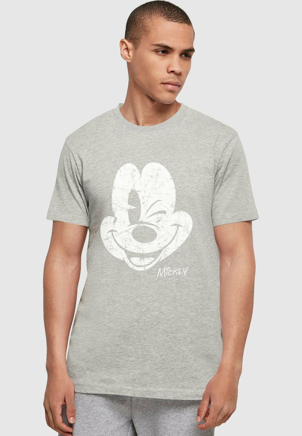 

Футболка с принтом MICKEY MOUSE DISTRESSED ABSOLUTE CULT, цвет heather grey