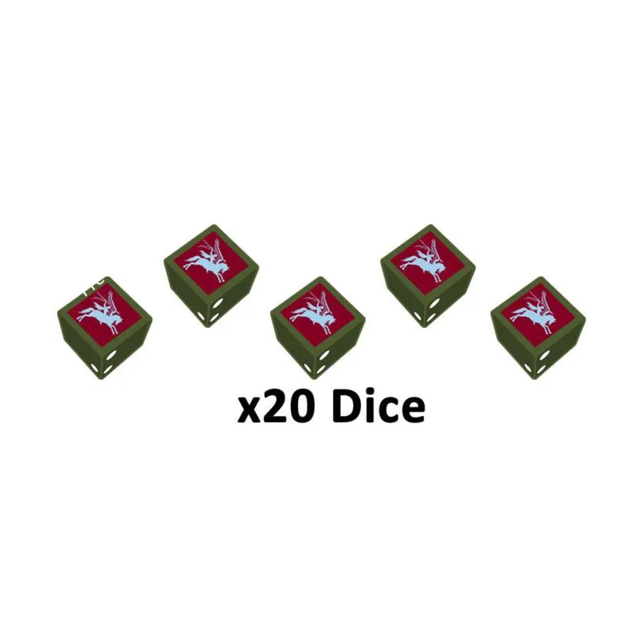 

Набор кубиков 6-й воздушно-десантной дивизии Великобритании (20 шт.), Flames of War - WWII - Dice, Gaming Aids, Paints & Brushes (4th Edition)