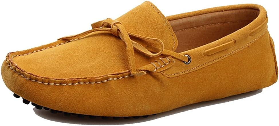 

Мужские новые замшевые мокасины TDA с узлом для вождения, туфли-лодочки Пенни, желтый