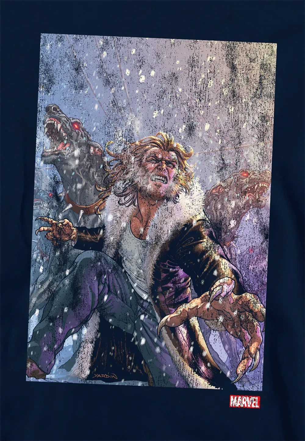 Детская худи Marvel X-Men Sabretooth, темно-синий, темно-синий — фото 2