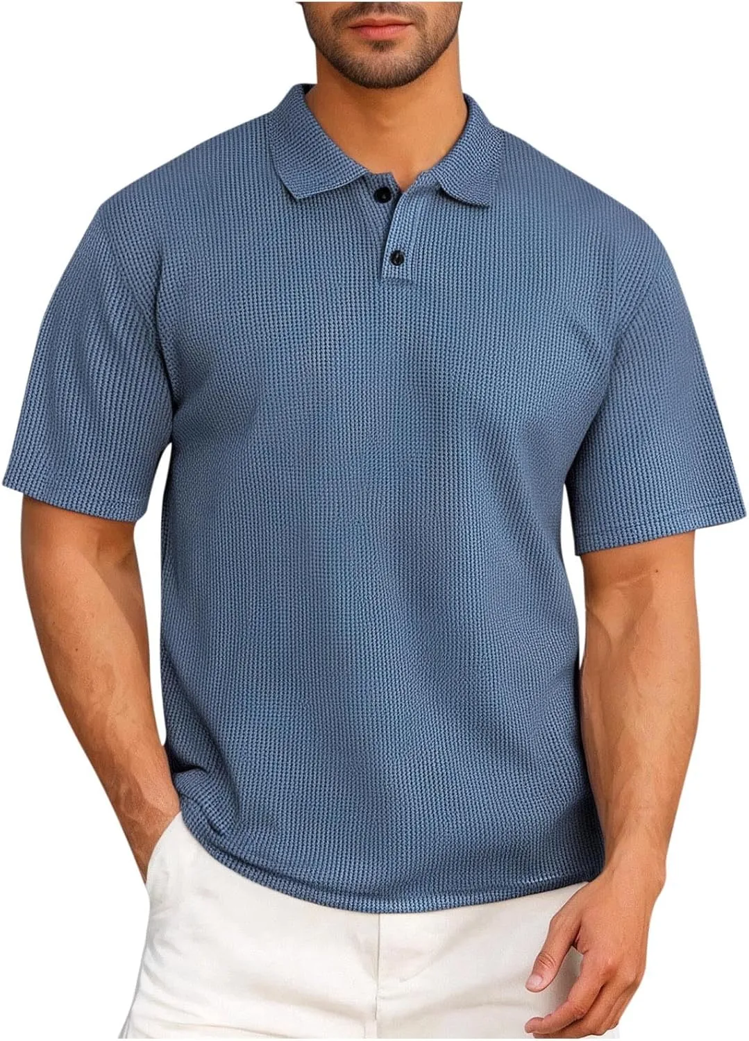 

Мужская футболка для гольфа с коротким рукавом и воротником