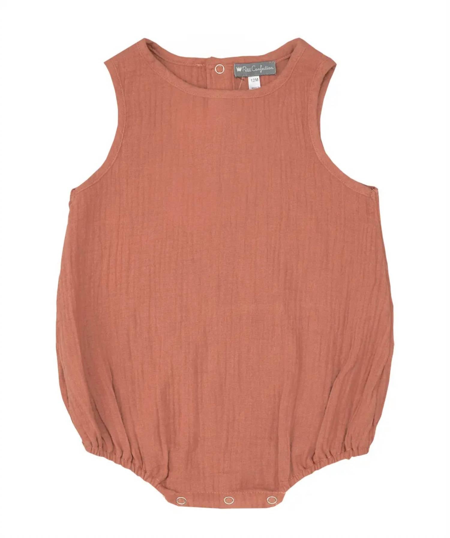 

Детский муслиновый комбинезон цвета Sienna Petit Confection