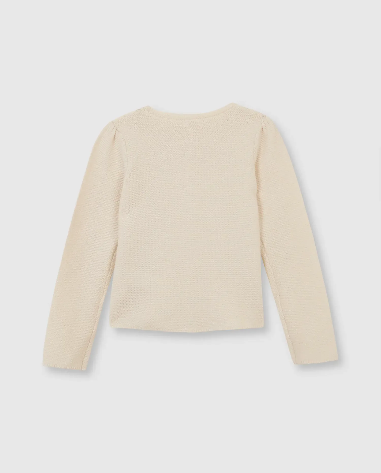 Детская куртка с лицевой и изнаночной вязкой Gocco, Blanco Roto — фото 2