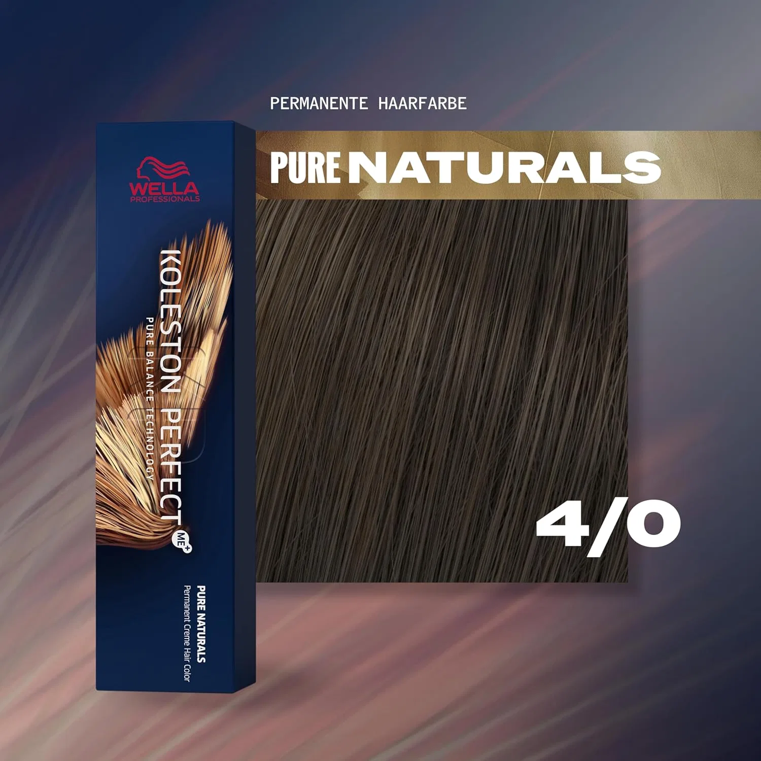 Краска для волос WELLA Koleston Perfect Me KP Pure Naturals 4/0 Средний блонд, 2 шт. Wella Professionals — фото 2