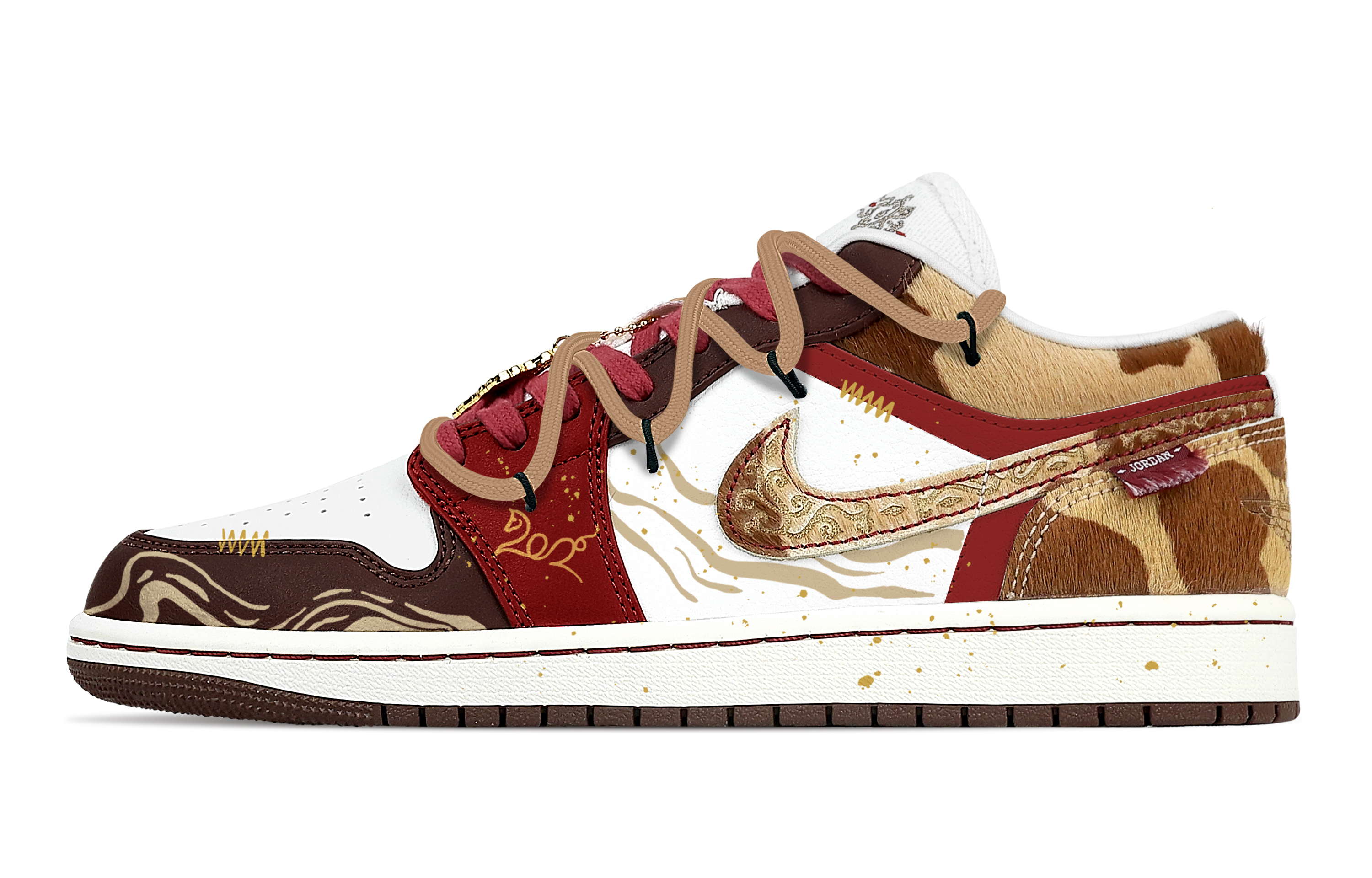 

Jordan Кроссовки Air 1 Chiya Sanxun Low top Vintage мужские Burgundy