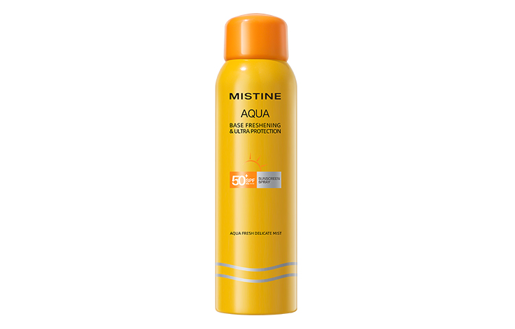 Miss Squirt спрей для защиты от солнца освежающий waterproof и sweatproof успокаивающий SPF50+PA+++ 100ml Mistine — фото 2