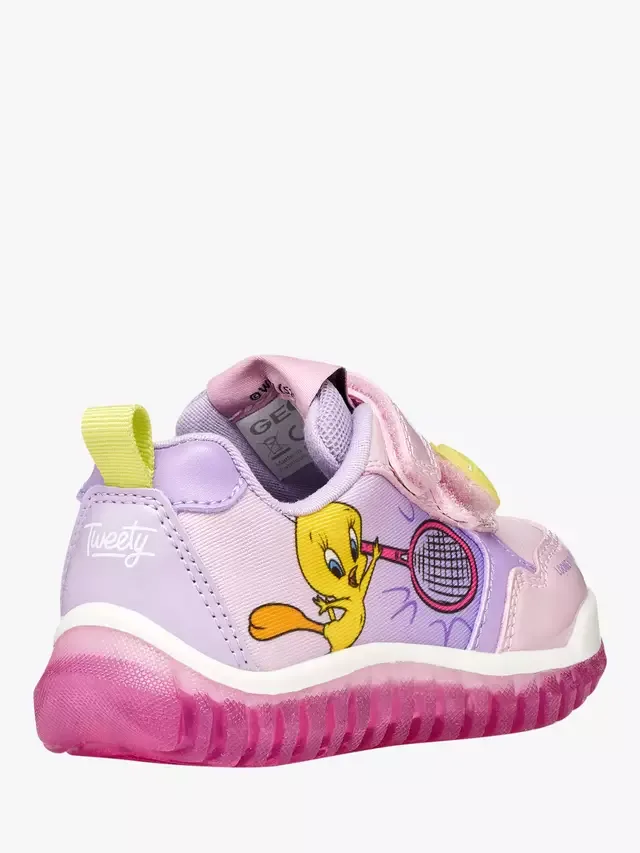 Детские светящиеся кроссовки Lightyloo Looney Tunes Tweety Bird, сиреневые Geox — фото 4