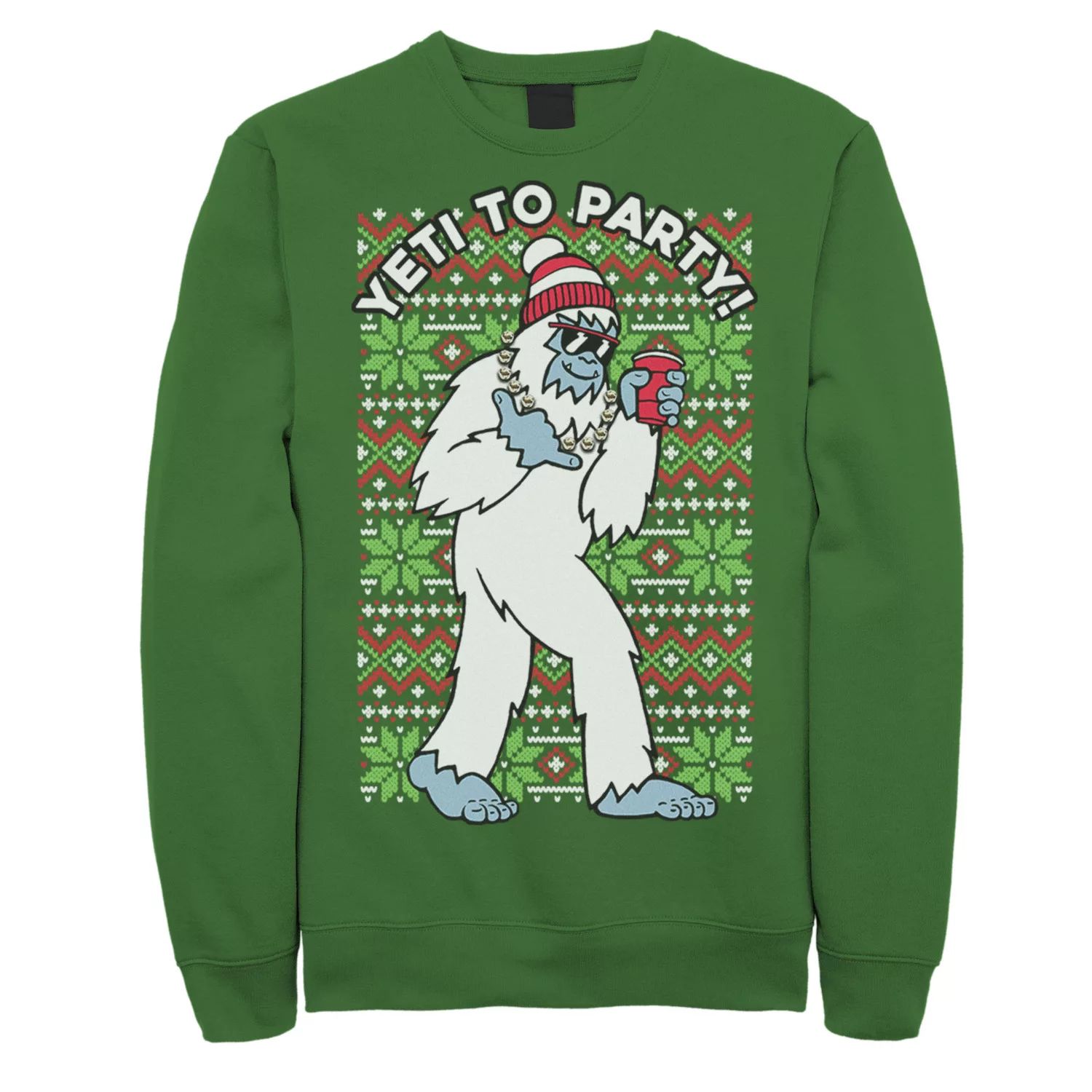 

Мужской флисовый свитер Yeti To The Party Ugly Christmas Licensed Character